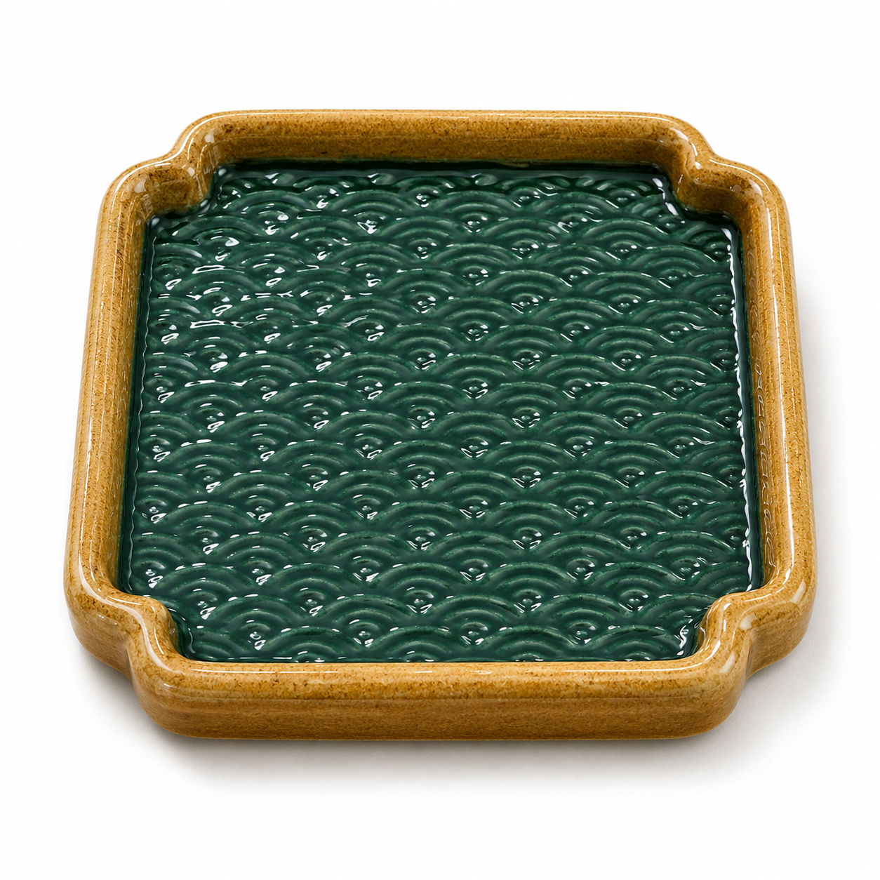 Wave Pattern Liuli Ceramics Decorative Coaster