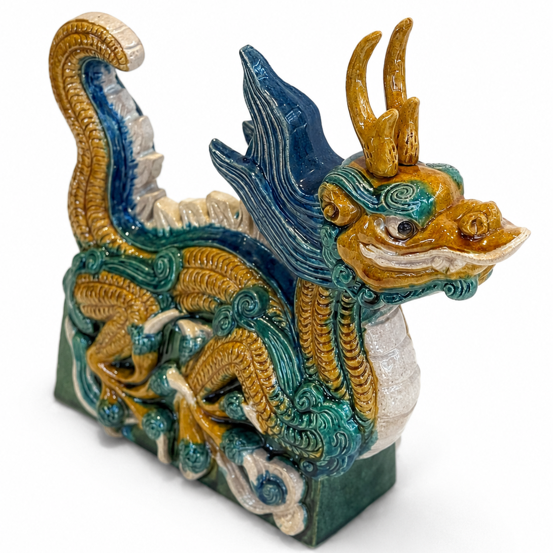 "The Keeper of Flourishing Tides" Ming Style Dragon Display Piece