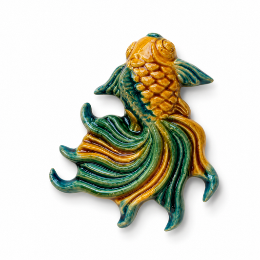 "Flowing Fortune" Koi Liuli Ceramic Magnet