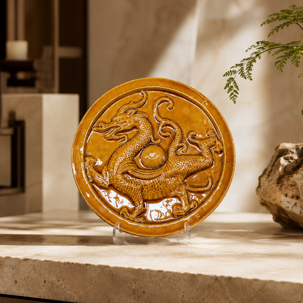 "Sacred Beast of the East" Azure Dragon Plate