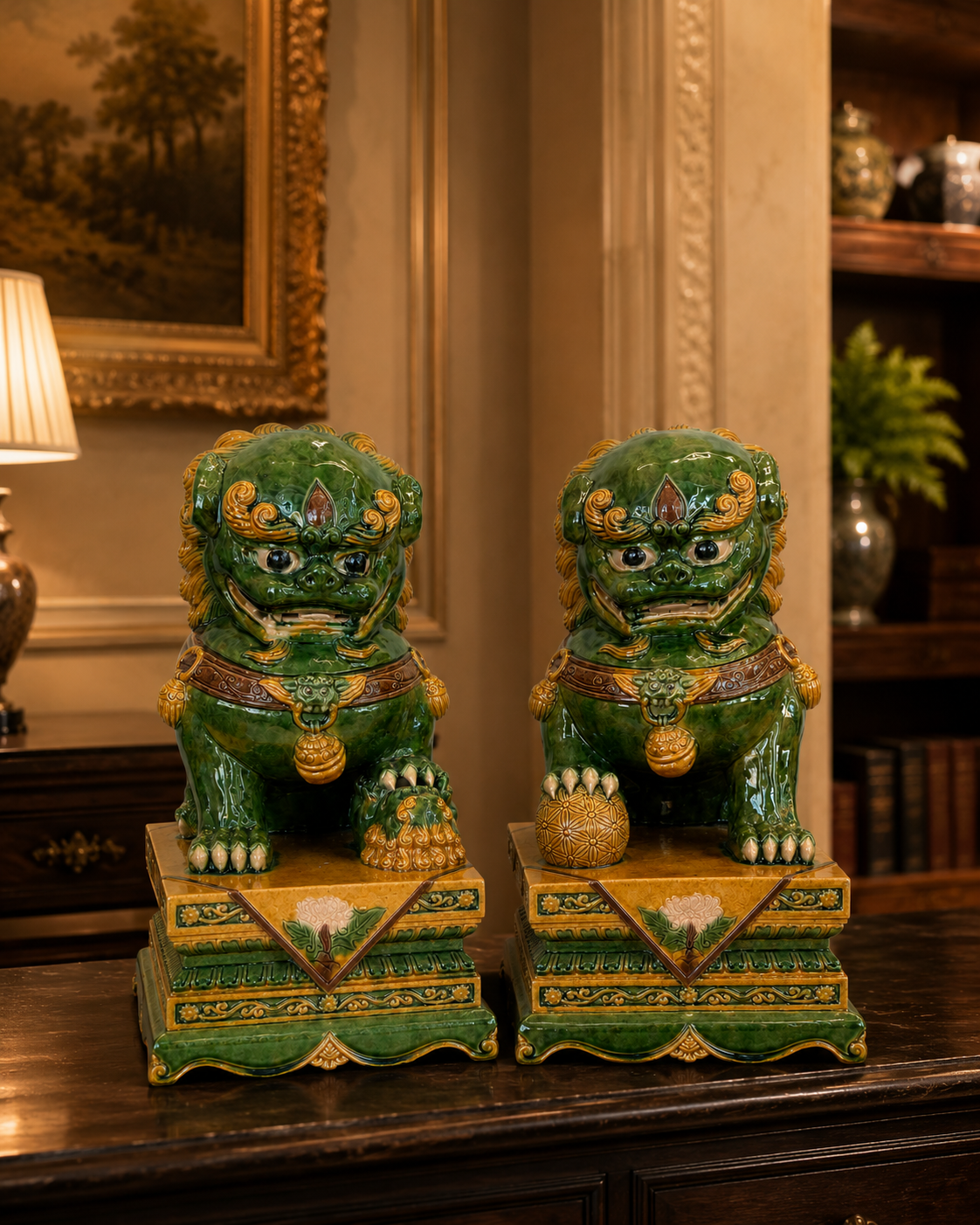 "Guardians of Fortune" Lion Display Piece