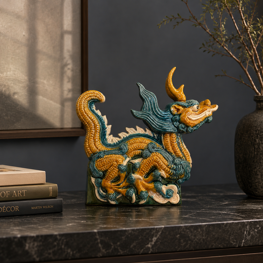 "The Keeper of Flourishing Tides" Ming Style Dragon Display Piece