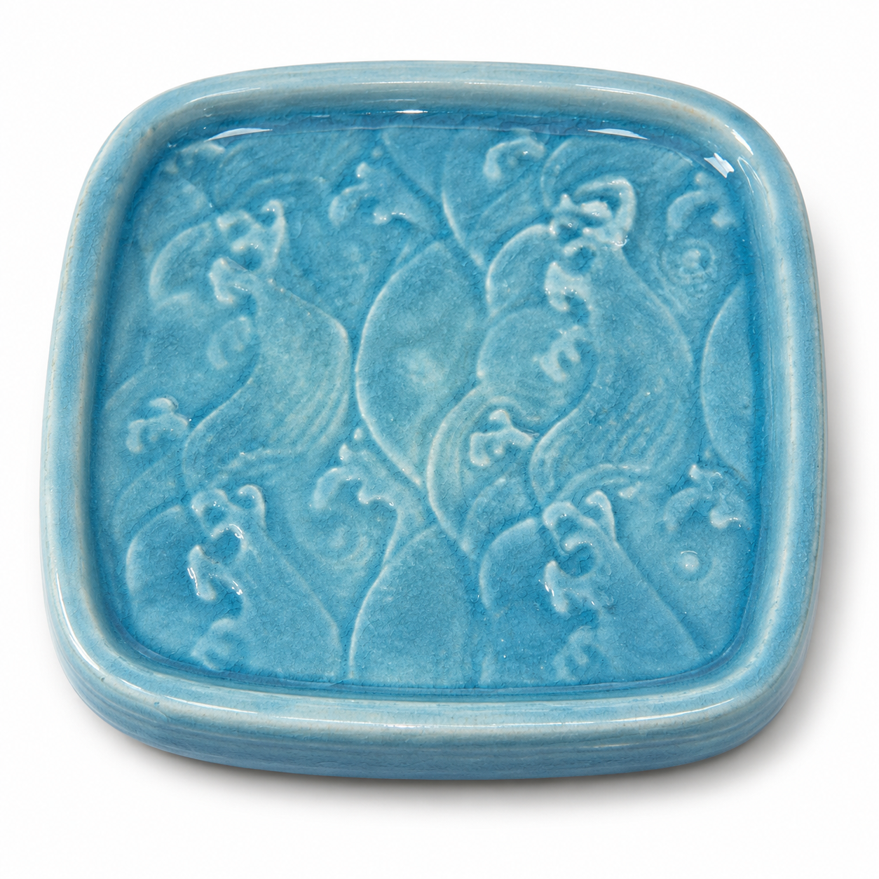 Wave Pattern Liuli Ceramics Decorative Coaster